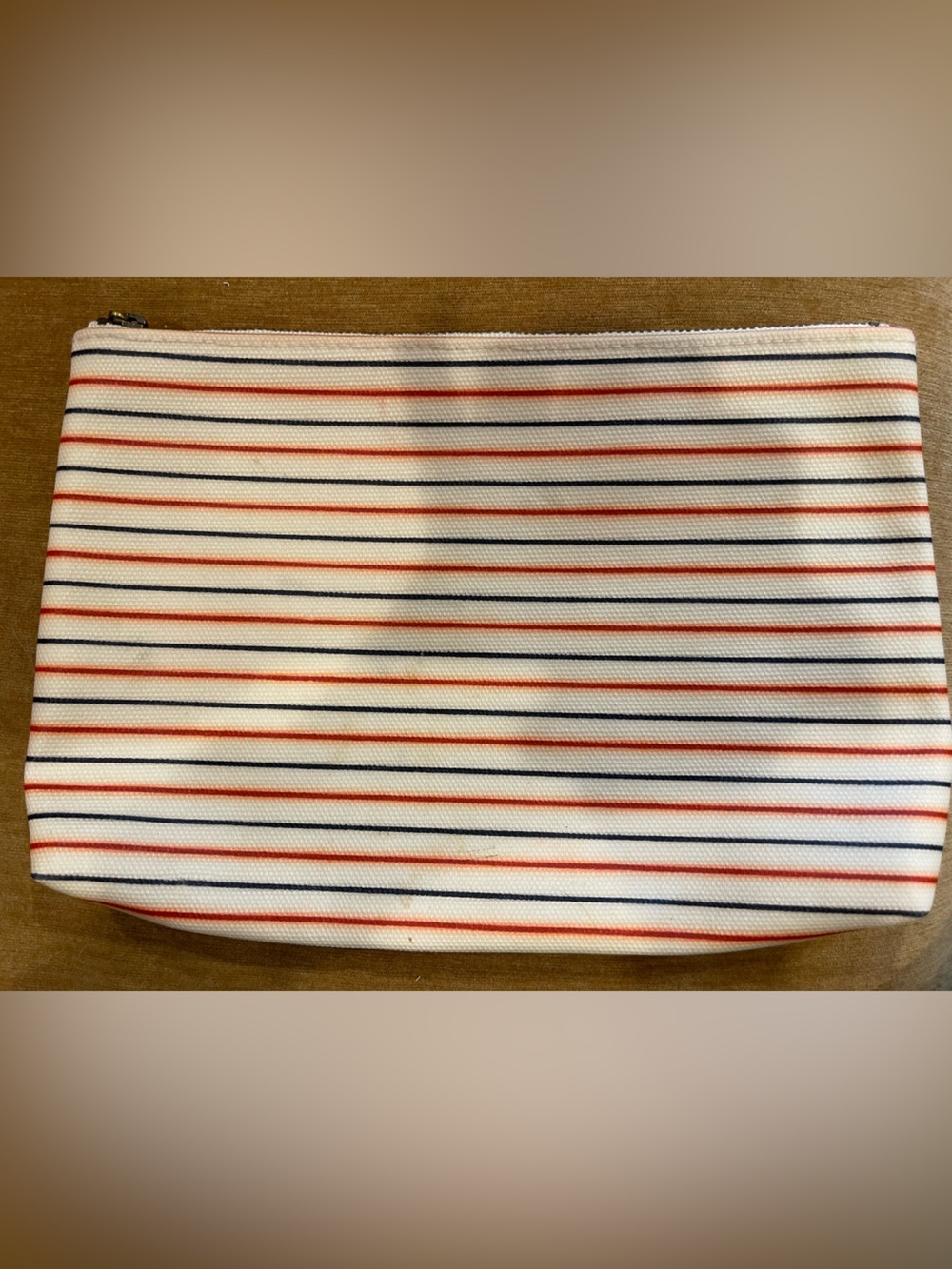 madewell red white blue pouch